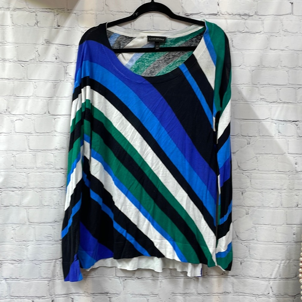 Lane Bryant sheer lightweight striped 14/16 sweater
